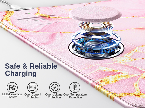 wireless charging desk pad