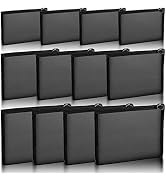 Yesland 12 Pcs Mesh Makeup Bags - Black Nylon Mesh Cosmetic Zipper Bags Portable Makeup Pouches -...