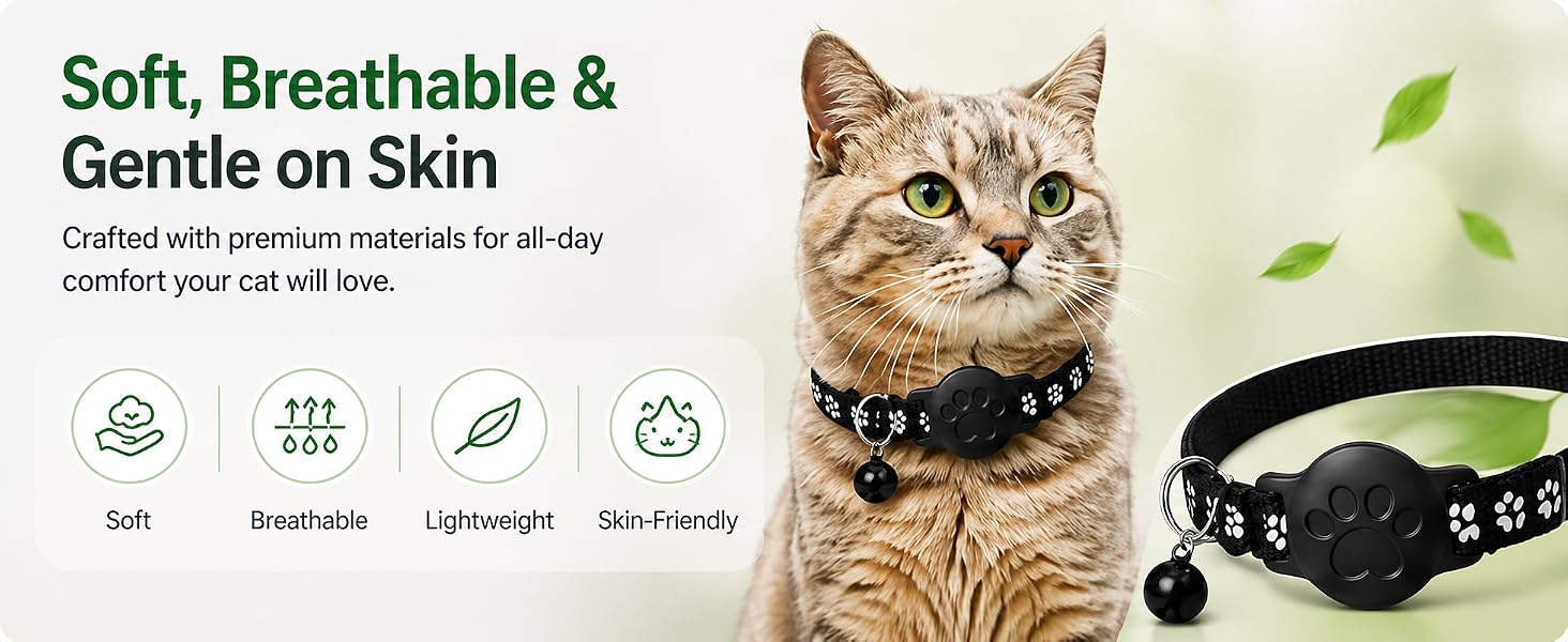 Pet Tracker,GPS Collar for Cats (Android Only) Smart tag
