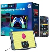 Govee Gaming Pixel Light, RGBIC LED Panel with Real-time Info Display, 150+ Scene Modes & DIY Opt...