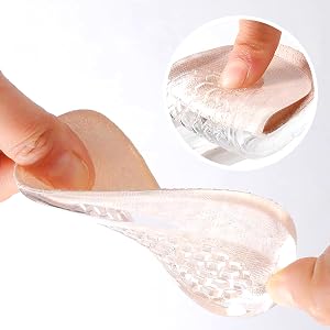silicone heel height increasing insole