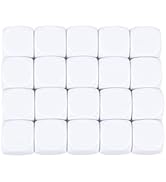 kaiheng 16mm Acrylic Dice with Smoothed Surface Six Sided Dice with Rounded Corner Blank White Di...