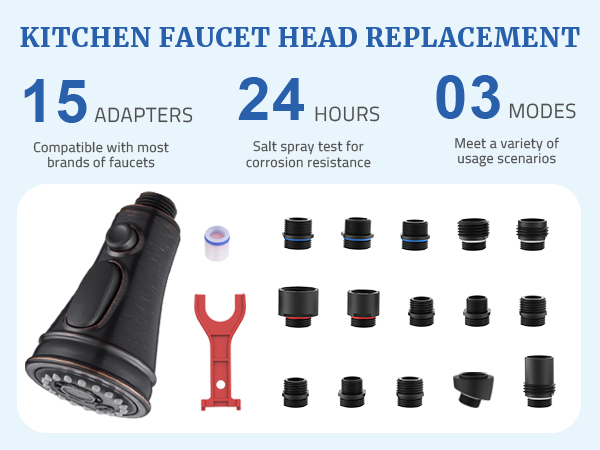 Pull Down Kitchen Faucet Head Replacement