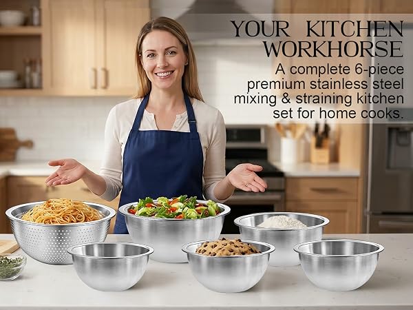 stainless steel mixing bowl