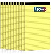 Legal Pads 8.5 x 14 Note Pads, 10 Pack Writing Pads Wide Ruled Notepads, Micro Perforated Notepad...