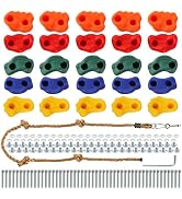 ZENFUN 25 Packs Rock Climbing Holds for Kids and Adults, Indoor & Outdoor Rock Wall Climbing Kit,...