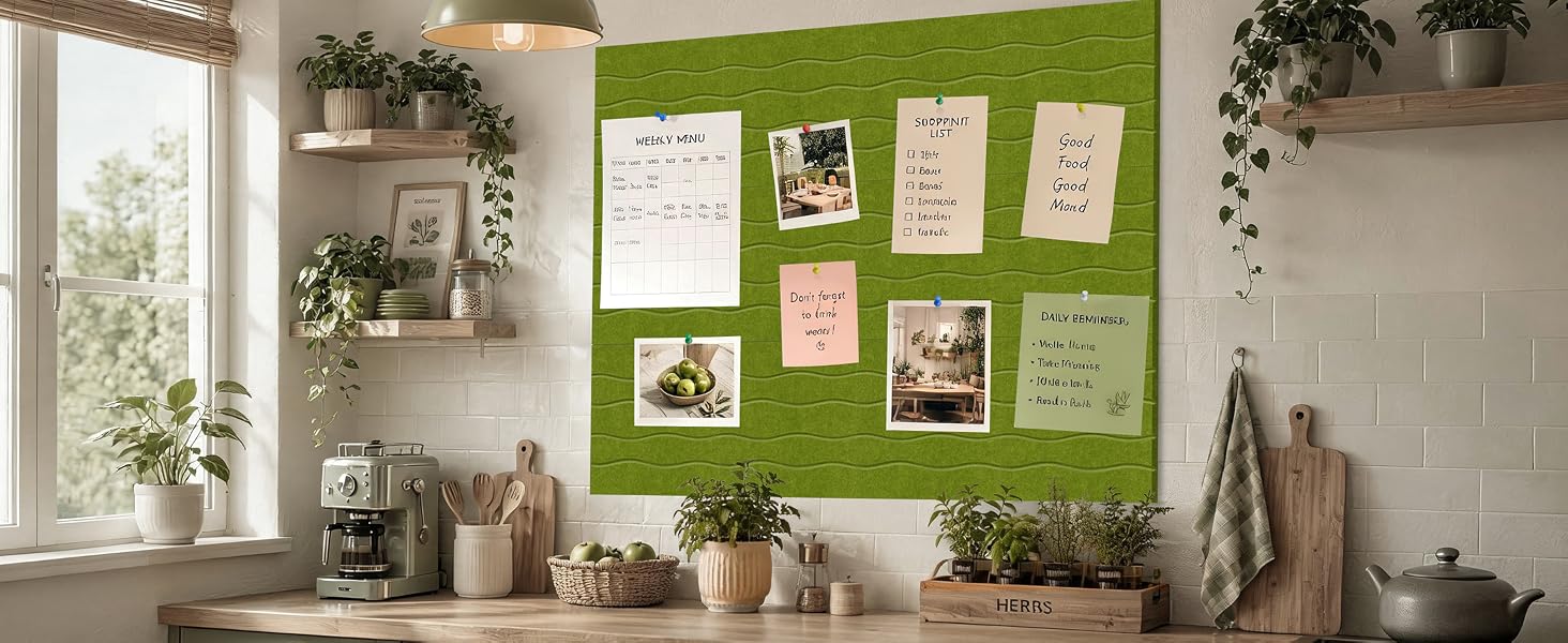 Felt Bulletin Board Tiles 12 Pack, 48" x 36" Cork Board Alternative