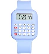 JewelryWe Men Women Digital Wristwatch: Multifunctional Calculator Watch Math Calculation Date Ti...