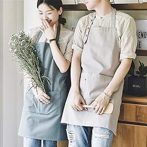 chef kitchen Apron smock adults ceramics plain art solid