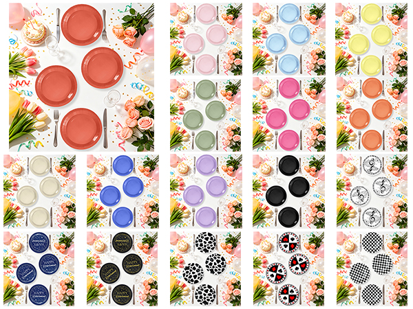 7 inch paper plates round paper plates disposable plates party supplies birthday plates cake plates