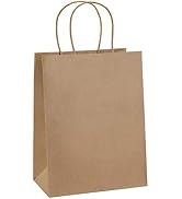 Gift Bags 8x4.25x10.5 25Pcs BagDream Paper Bags, Shopping Bags, Kraft Bags, Retail Bags, Brown Pa...