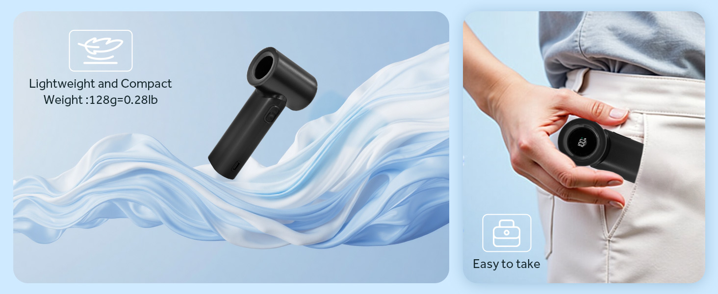 portable handheld turbo fan