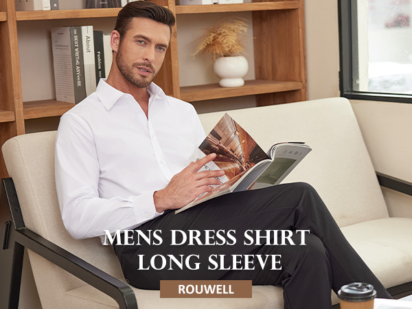 Mens long sleeve dress shirts for business