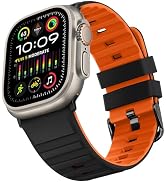 Suphart Bands Compatible with Apple Watch Band 49mm 46mm 45mm 44mm 42mm for Women Men Soft Silico...