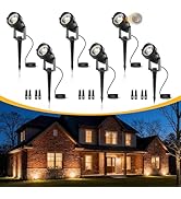 L LOHAS LED 5W Low Voltage Landscape Lighting, 12V 24V Outdoor Spot Lights with Connectors, IP66 ...