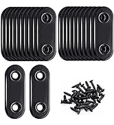 mxuteuk 20pcs Metal Straight Braces Flat Mounting Bracket Mending Repair Flat Plates Corner Conne...