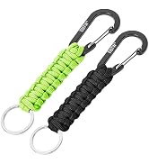 EOTW Paracord Keychain Clip Carabiner Paracord Lanyard for Keys Men Women 2Pack