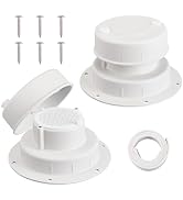 twinklemon 2PCS Aluminum RV Plumbing Vent Cap Kit RV Roof Sewer Vent Cover with Screen Metal Repl...