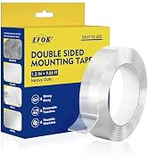 EFOK Double Sided Tape Heavy Duty, Nano Tape Mounting Tape Clear Multipurpose Strong Adhesive Tap...