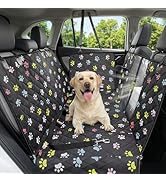 Dog Car Seat Cover, 600D Heavy Durable Dogs Seat Cover for Back Seat, 100% Waterproof Scratch Pro...
