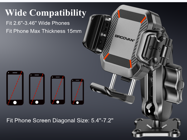 Adjustable design, can accommodate more sizes of mobile phones
