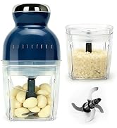 Brigii Electric Garlic Mincer & Onion Chopper, 3-Cup Mini Food Processor | 250W motor, one-touch ...