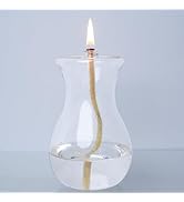 GXFCCYXT Small Oil Lamp for Indoor Use Refillable Liquid Petite Oil lamp Sturdy Borosillicate Gla...