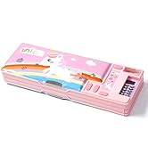 Pop Up Multifunction Pencil Case, Cute Cartoon Pen Box Organizer Stationery with Calculators, Sha...