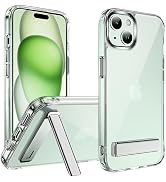 CEDO Kickstand for iPhone 15 Case, 3-Way Adjustable with Metal Stand, Military-Grade Shockproof B...