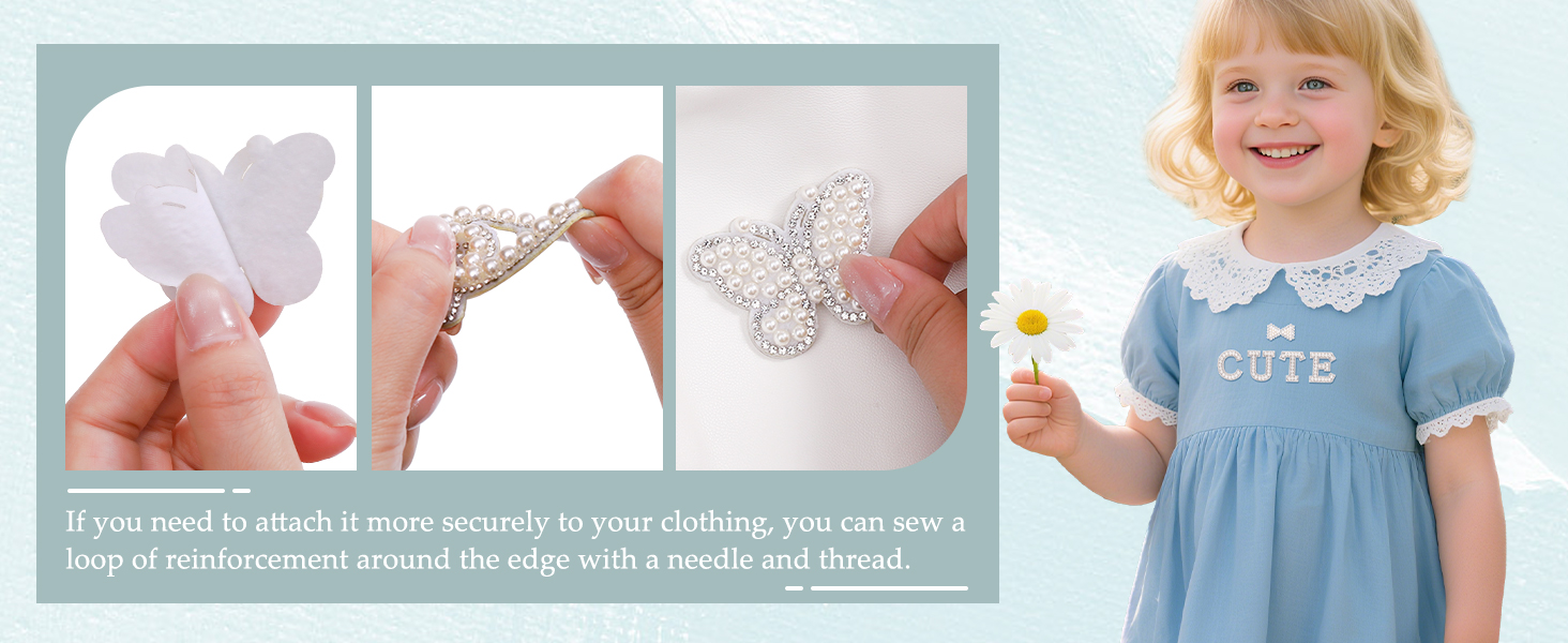 Self Adhesive Pearl Letter Patches