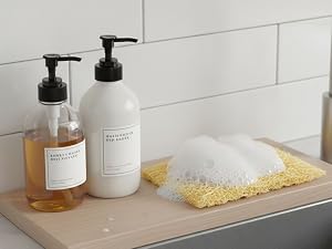 natural loofah scrubber dishes
