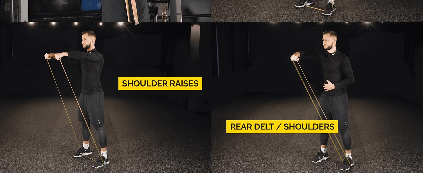 Exercises with Tribe Lifting Long Resistance Bands Set