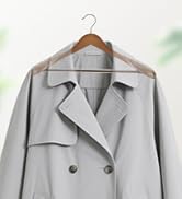 HOUSE DAY Wide Shoulder Wooden Hangers, Suit Hangers with Non Slip Pants Bar, Smooth Finish 360° ...