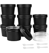 Wowang Travel Containers for Toiletries 3.4oz 9 Pack TSA Approved Plastic Cream Jars Wide-mouth C...