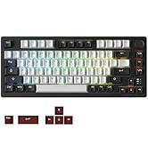 DAREU EK75PRO Wireless 75% RGB Hot-Swappable Mechanical Gaming Keyboard with Knob,2.4Ghz/BT5.1/US...