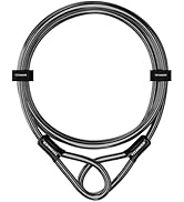 Titanker Bike Lock Cable,12mm Thick Security Cable with Loops Heavy Duty Steel Cable Vinyl Coated...