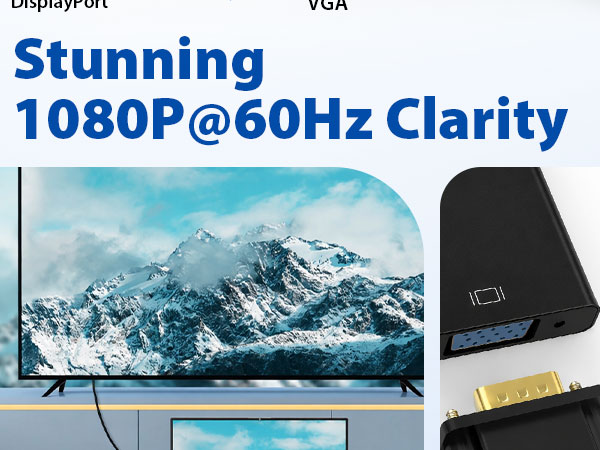 desktop, or PC to a monitor, projector, or HDTV with a VGA port (VGA cable not included)