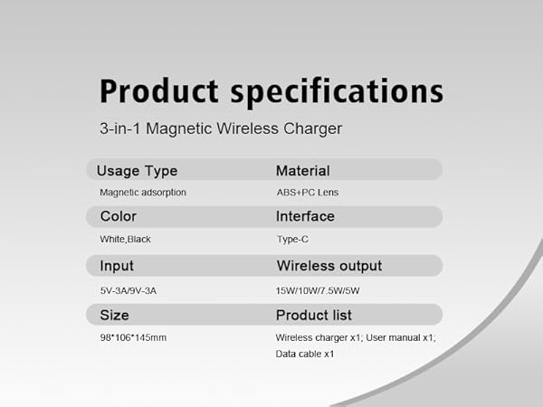 magnetic charger charging station wireless iphone 3 in 1 magsafe phone watch fast airpods mag-safe