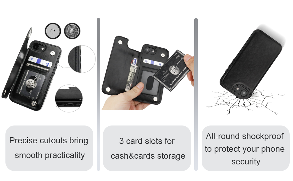 Onetop Wallet Case with Card Slots for iPhone 16e
