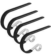 DINGEE Vinyl Coated Stocking Hooks,Non Slip Christmas Stocking Holder for Mantle Set of 4 Pack, M...