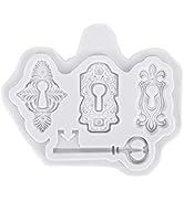 Vintage Key Fondant Molds,Steampunk Molds,Lock And Key Silicone Mold Mini Love Keys Silicone Mold...