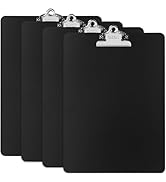 ZCZN Metal Clipboard, 4 Pack Heavy Duty Aluminum Clipboards 12 x 9 Inches, A4 Letter Sizer Docume...