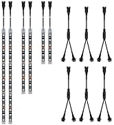 DITRIO 6pcs RGB Neon LED Light Strips SMD 5050 Including 6pcs of 1-2 Way Y Splitters for Motorcyc...