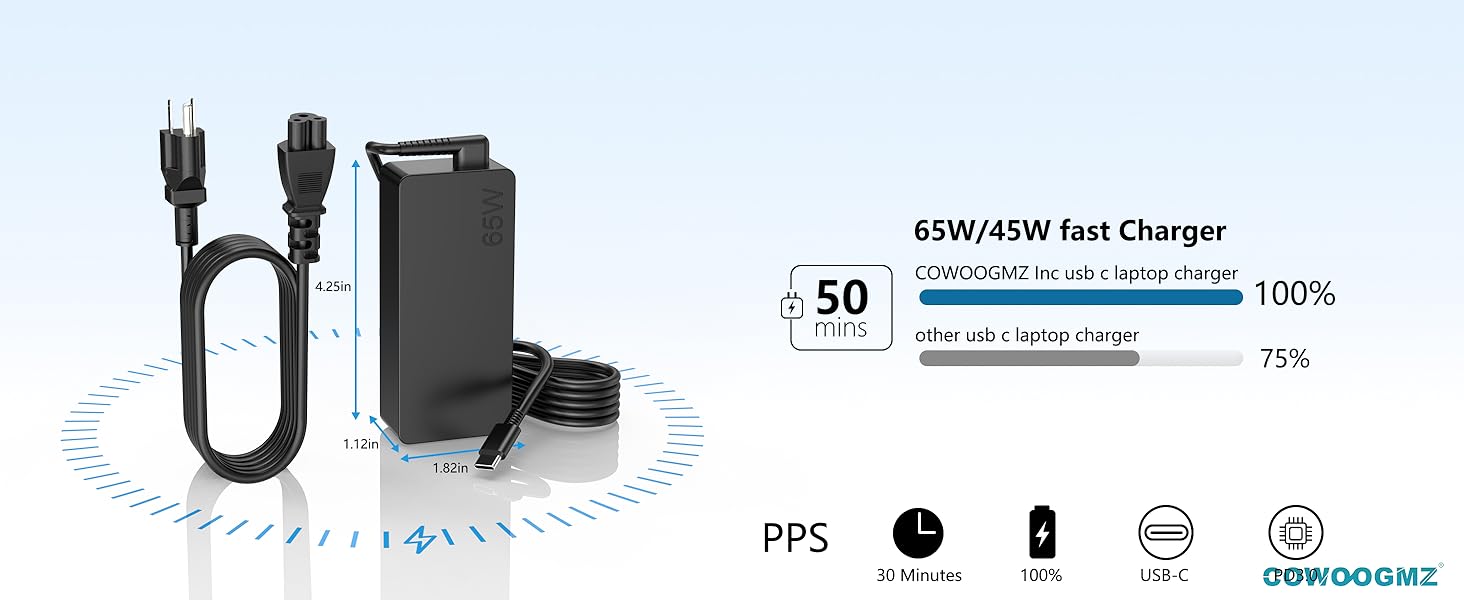 65W USB C Laptop Charger