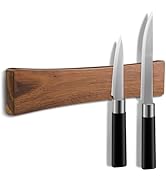 16 Inch Magnetic Knife Holder for Wall, Solid Acacia Wood Knife Magnetic Strip for Fridge, No Dri...