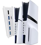 6 Port USB Hub for PS5 Pro/Slim, USB High-Speed Expansion Hub Charger Splitter Compatible with Pl...