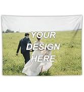 OHAJPAK Custom Tapestry Wall Hanging Tapestries Personalized Image Logo Text Backdrop Customized ...