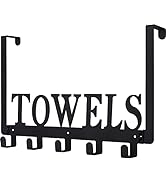 Azmoncy Over The Door Hooks, Towel Rack for Bathroom Towel Holder for Hanging Heavy Duty, Wall Mo...