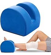 Knee Replacement Pillow, Ergonomic Foot Elevation Pillow for Leg Support | High-Density Foam Cush...