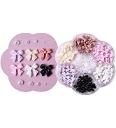 Colorful Bow-Knot Nail Stud Rhinestones Crystal, 3D Bow-Knot Colorful Nail Charms Set for Nail St...